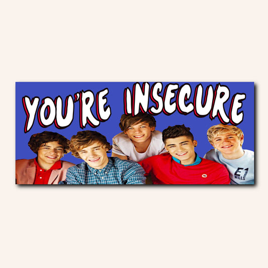 You're insecure Bumper Sticker & Car Magnet