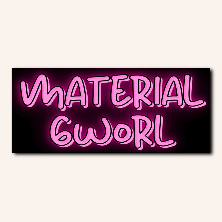 Material Girl/Gworl Bumper Sticker – habibcrafts